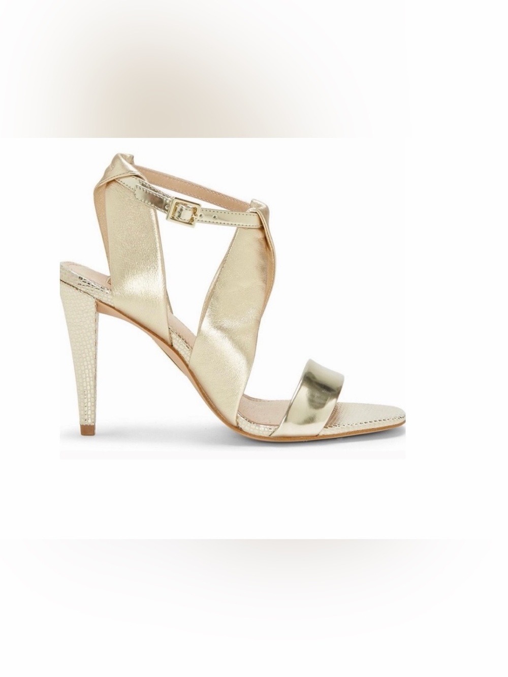Gold Open-Toe Strappy Sandal - Women’s Louise et Cie Size 6.5.